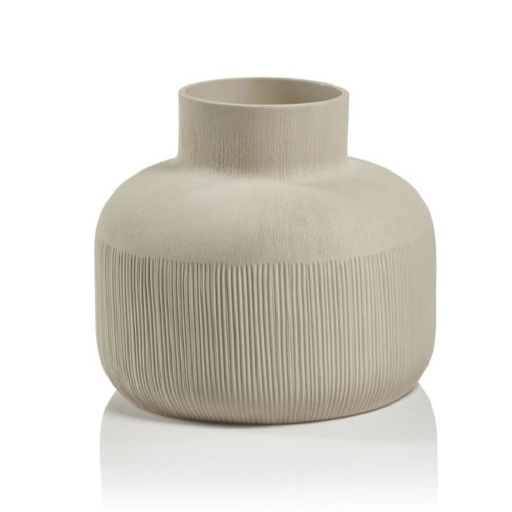 Zodax Declan Ivory Porcelain Vase 8.5"Inch